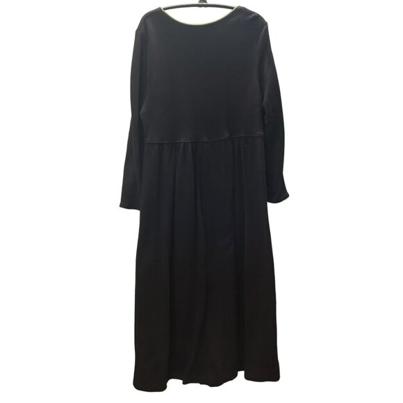 Vtg KWBL Los Angeles Jumper Dress, Black & Gold, Long Sleeve, Women's Large - Picture 2 of 8